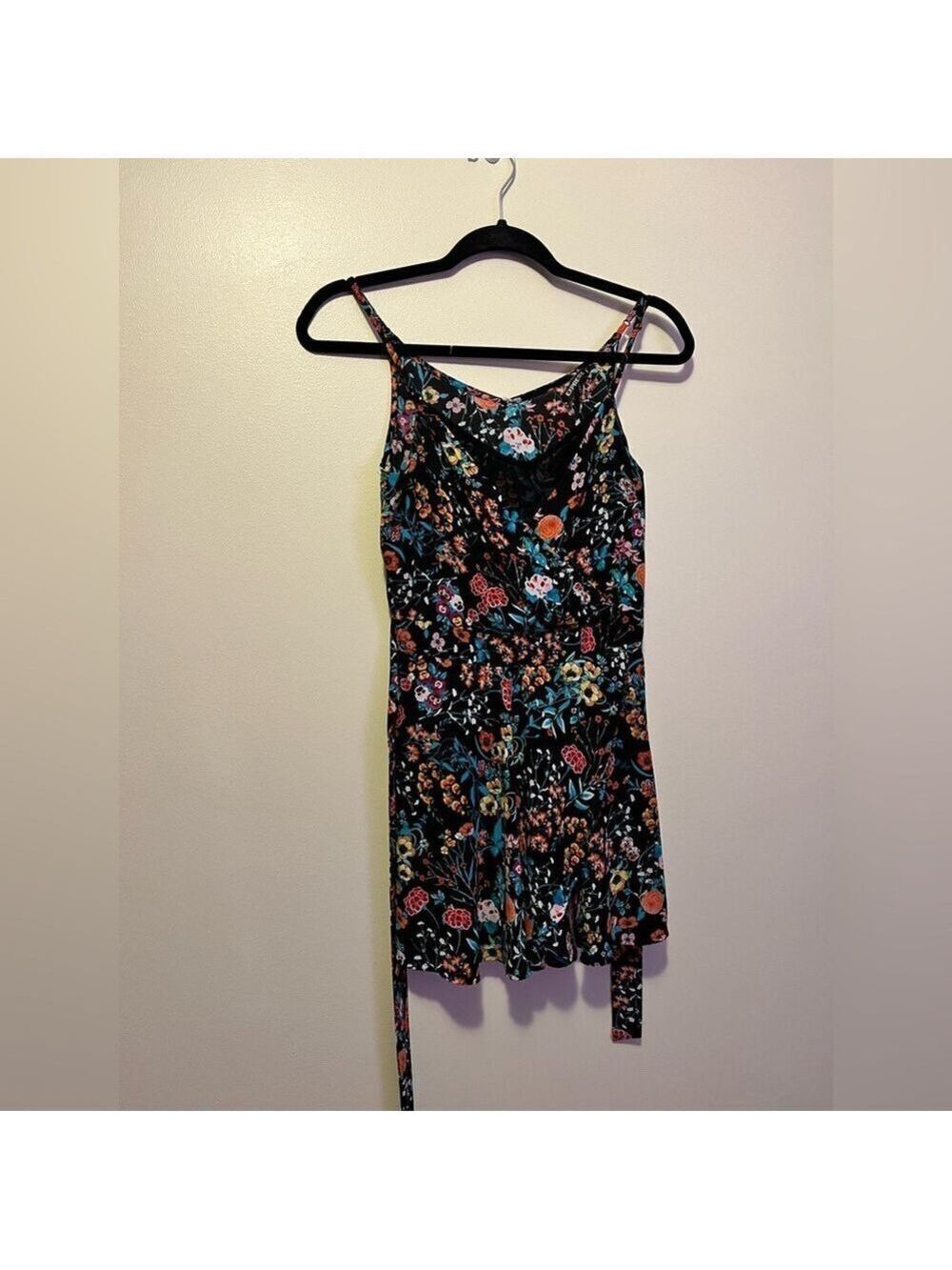 Express Floral Print Sleeveless romper mini skirt flirty silky floaty feminine